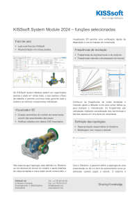 KISSsoft System Module – funções selecionadas
