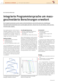 Integrierte Programmiersprache um massgeschneiderte Berechnungen erweitert