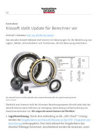 KISSsoft stellt Update für Berechner vor