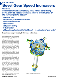 Bevel Gear Speed Increasers