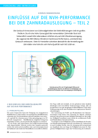 Einflüsse auf die NVH-Performance bei der Zahnradauslegung - Teil 2