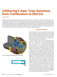 UGRacing's Gear Train Solutions from Combustion to Electric