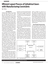 Efficient Layout Process of Cylindrical Gears with Manufacturing Constraints